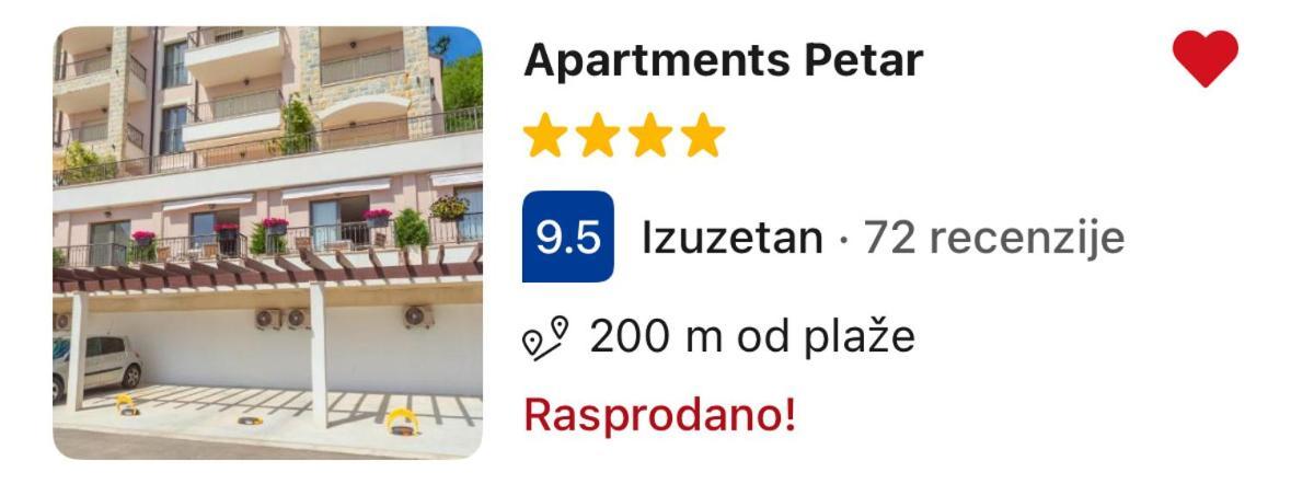 Apartments Petar Budva Bagian luar foto